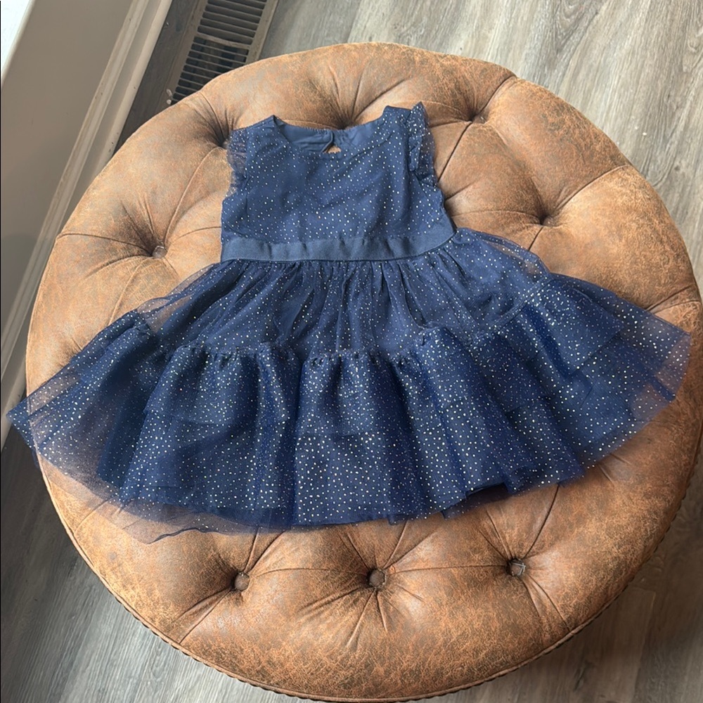Janie and Jack Sparkling Navy Blue Tulle Dress